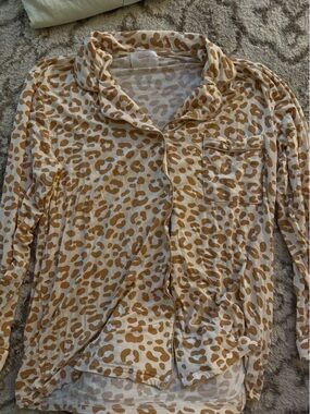 In My Sundays Camel Leopard Print TOP ONLY